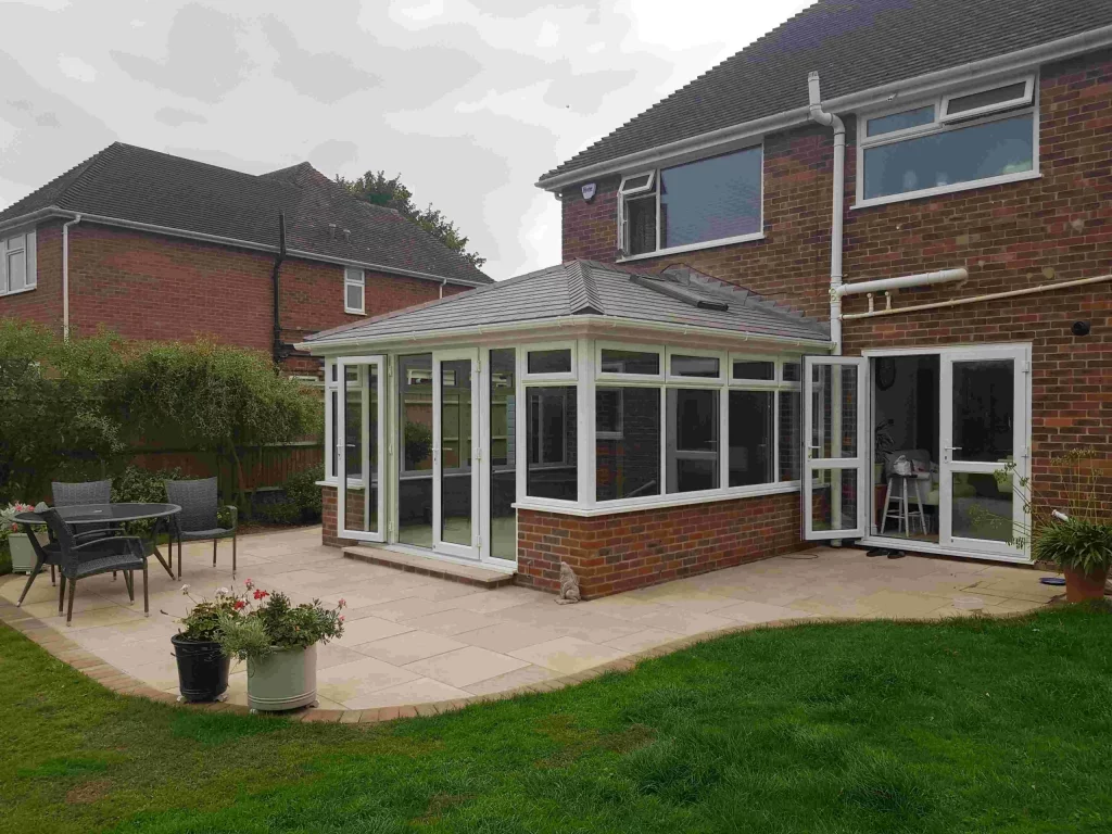 Edwardian Tiled Conservatory Roof installation by super glazing